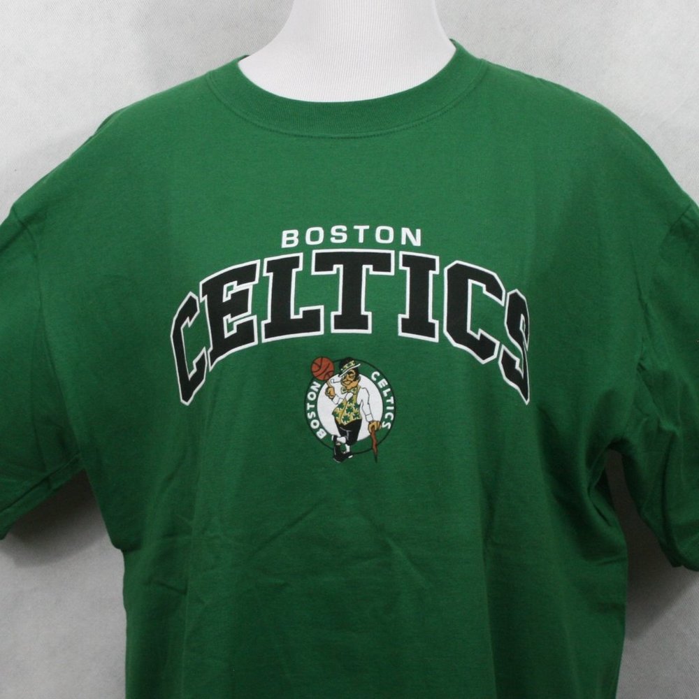 NBA Boston Celtics Kelly Green Cotton Tee Shirt SZ L EUC - Picture 3 of 7